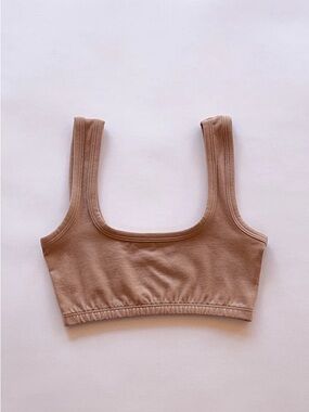 ARQ Wide-Strap Bra | Porcini